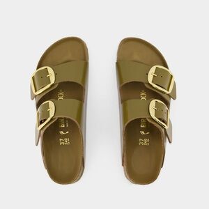Arizona Bb Nl High Mule - Birkenstock - Mud Green - Leather